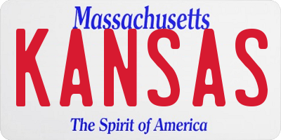 MA license plate KANSAS