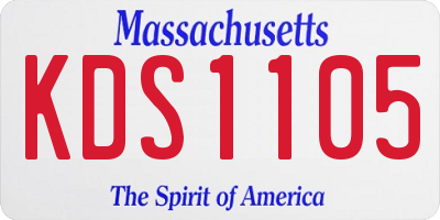 MA license plate KDS1105