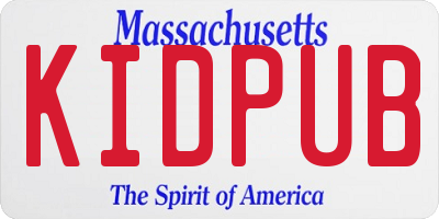 MA license plate KIDPUB