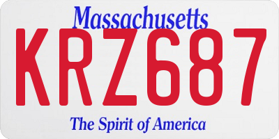 MA license plate KRZ687