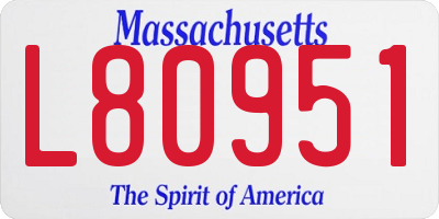 MA license plate L80951