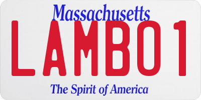 MA license plate LAMBO1