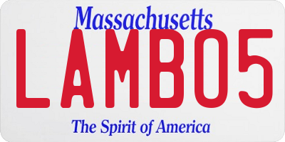 MA license plate LAMBO5