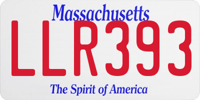 MA license plate LLR393