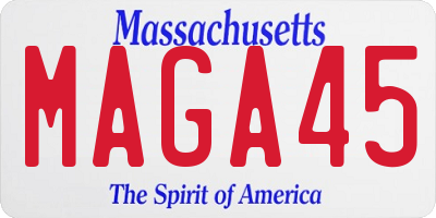 MA license plate MAGA45