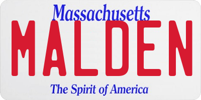 MA license plate MALDEN