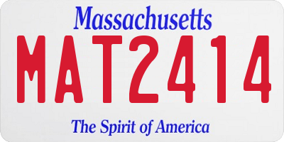 MA license plate MAT2414
