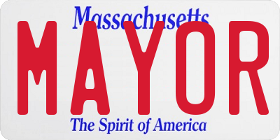 MA license plate MAYOR