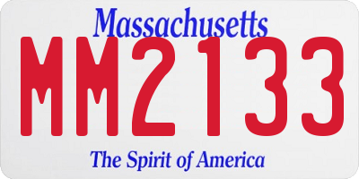 MA license plate MM2133