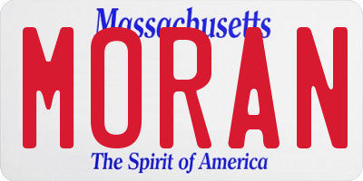 MA license plate MORAN