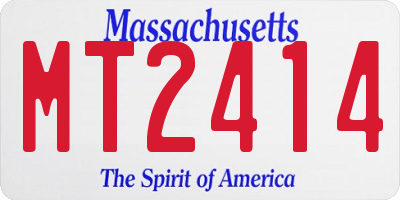 MA license plate MT2414