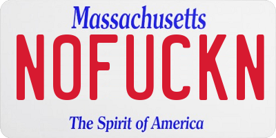 MA license plate N0FUCKN