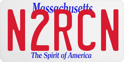 MA license plate N2RCN