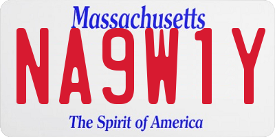 MA license plate NA9W1Y