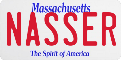 MA license plate NASSER