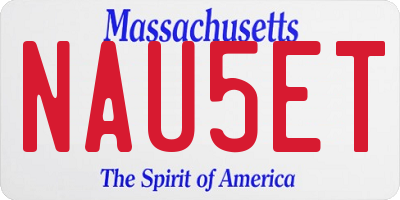 MA license plate NAU5ET