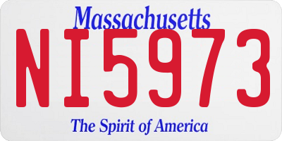 MA license plate NI5973