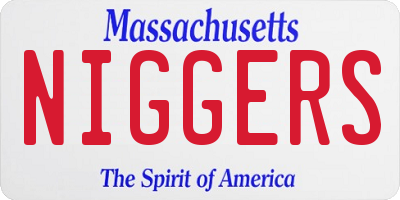 MA license plate NIGGERS