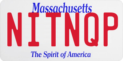 MA license plate NITNQP