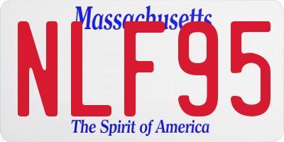 MA license plate NLF95