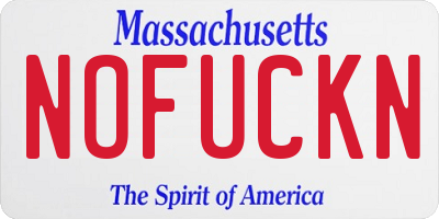 MA license plate NOFUCKN