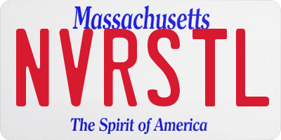 MA license plate NVRSTL