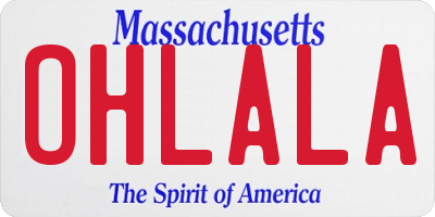 MA license plate OHLALA