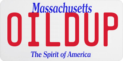 MA license plate OILDUP