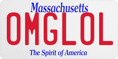 MA license plate OMGLOL