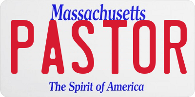 MA license plate PASTOR