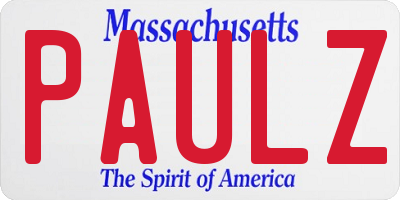 MA license plate PAULZ