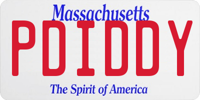 MA license plate PDIDDY