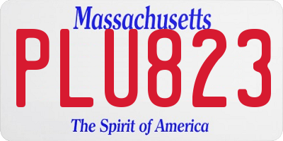 MA license plate PLU823