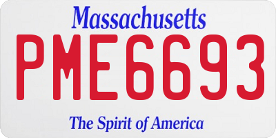 MA license plate PME6693