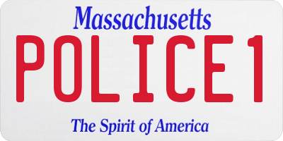 MA license plate POLICE1
