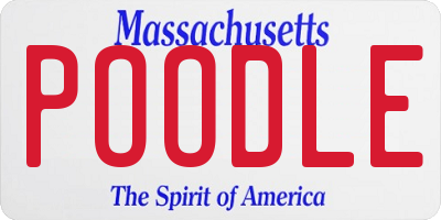 MA license plate POODLE