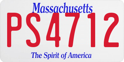 MA license plate PS4712