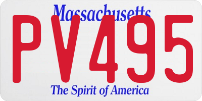 MA license plate PV495