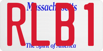 MA license plate RLB1