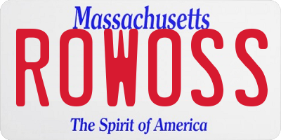 MA license plate ROWOSS