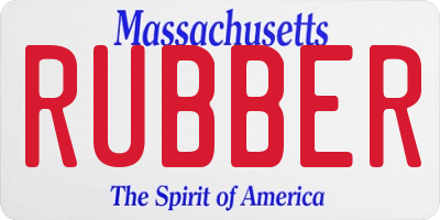 MA license plate RUBBER