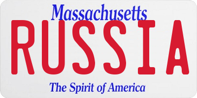 MA license plate RUSSIA