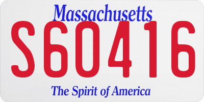 MA license plate S60416