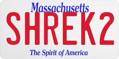 MA license plate SHREK2