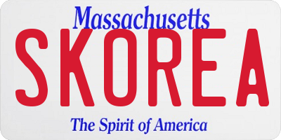 MA license plate SKOREA