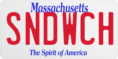 MA license plate SNDWCH