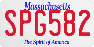 MA license plate SPG582