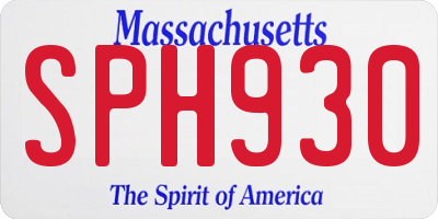 MA license plate SPH930