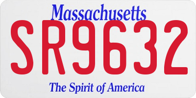 MA license plate SR9632