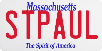 MA license plate STPAUL